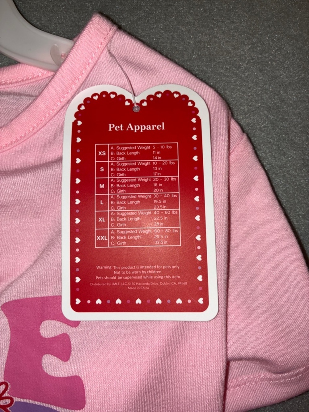 Love Like Jesus Pink Graphic Dog Tee Shirt - Picture 4 of 8